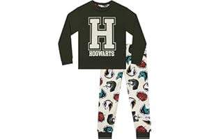 Harry Potter Pajamas, Hogwarts Boys and Girls Pjs, Long Sleeve Girls and Boys Pyjamas, Hogwarts Sleepwear for Kids