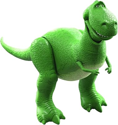Figura de ação Disney Pixar Toy Story 5 Rex com 18,4 cm de altura, Dinossauro Tiranossauro, 8 articulações móveis, design detalhado e escala para brincar, JKV17