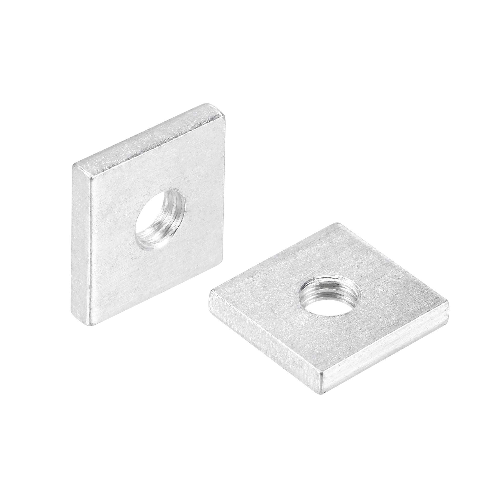 sourcing map Square Nuts, M6x16mmx3mm Zinc-Plated Metric Coarse Thread Assortment Kit, 25 Pcs