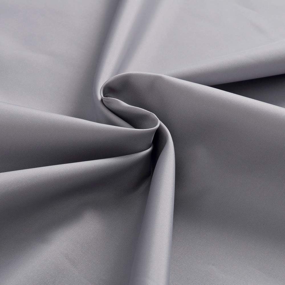 EurCross Grey Shower Curtain Mould and Mildew Resistant,Water Resistant and Anti Mould Bathroom Extra Long Fabric Shower Curtain or Liner 180 x 210cm Drop with 12 White Plastic Hooks - Image 4