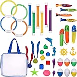 Pool Diving Toys Variety Water Diving Ring Numbered Dive Stick Durable Swim Pool Dive Toys Easy Retrieval Sinking Diving Stic