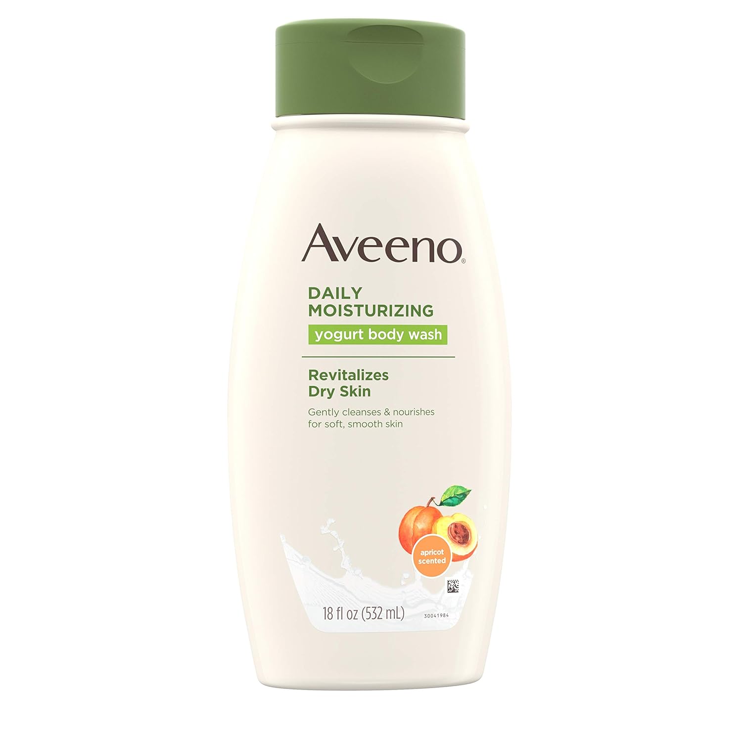 Aveeno Daily Moisturizing Yogurt Body Wash with Soothing Oat & Apricot Scent, Gentle Soap-Free Body Cleanser for Dry Skin, Dye-Free & Hypoallergenic, 18 fl. oz : Beauty
