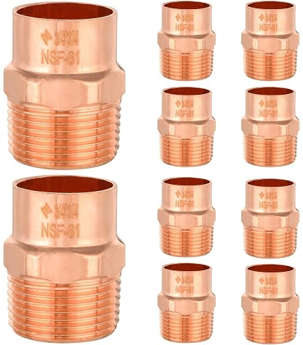 thumbnail image 2 of Lot Of 25 - 3/4" Copper Pipe Couplings, No Stop, C X C Sweat Ends - Unbranded Plumbing Fittings 2 of 6