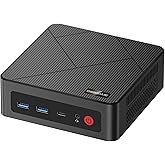 BOSGAME E4 Mini PC, Ryzen 5 3550H Mini Computers, 16GB DDR4 1TB PCIe SSD, Dual RJ45 LAN, 4K Triple Display, USB-C & USB 3.2, 