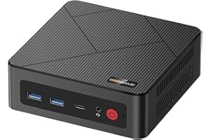 BOSGAME E4 Mini PC, Ryzen 5 3550H Mini Computers, 16GB DDR4 1TB PCIe SSD, Dual RJ45 LAN, 4K Triple Display, USB-C & USB 3.2, 