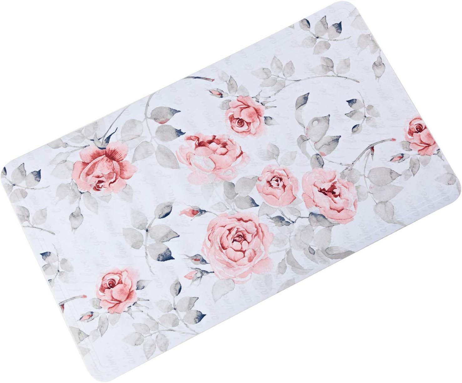 Non Slip Bath tub Shower Bathroom Mat Machine Washable for Kids Babies, Powerful Suction Cup Grips, Bathtub Mats with Fabric Surface, Bathroom Mats Smooth/Non-Textured Tubs Only(27.5inx15.7in) (Peony)