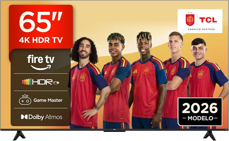 65V6D Televisor 65 Pulgadas 4K UHD Smart TV, Fire TV, Alexa Integrado, Dolby Vision & Atmos, Game Master, HDR10+, Control por Voz