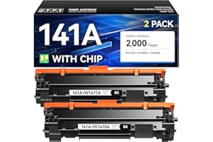 CAINK 141A Toner Cartridges (Black 2-Pack with Chip) - Replacement for HP 141A W1410A 141X W1410X Toner Cateridge - Compatible with Laserjet M110w MFP M139w M140w Printer M139 M140 M110 M139we M140we M110we