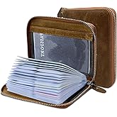 YUHAN PRETTY Credit Card Holder Wallet Large Leather Passport Case 42 Card Slots
