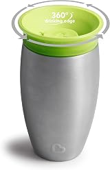 Munchkin Miracle 360 Stainless Steel Sippy Cup 296ml Green view 2