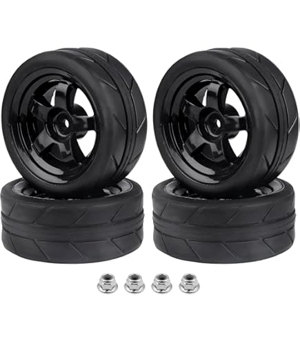 Amazon.com: GoHobby Pre-Glued RC Touring Tires and Wheels Set for
