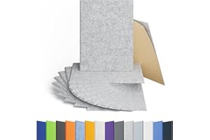 Amantech 12 Pack Acoustic Panels Self Adhesive Sound Proof Foam, High Density Sound Acoustic Panel, 16X12X0.4 Inch 4:3 Rectangle Panels in Home, Office, Reccording Room, Studio,more(Silver Gray)