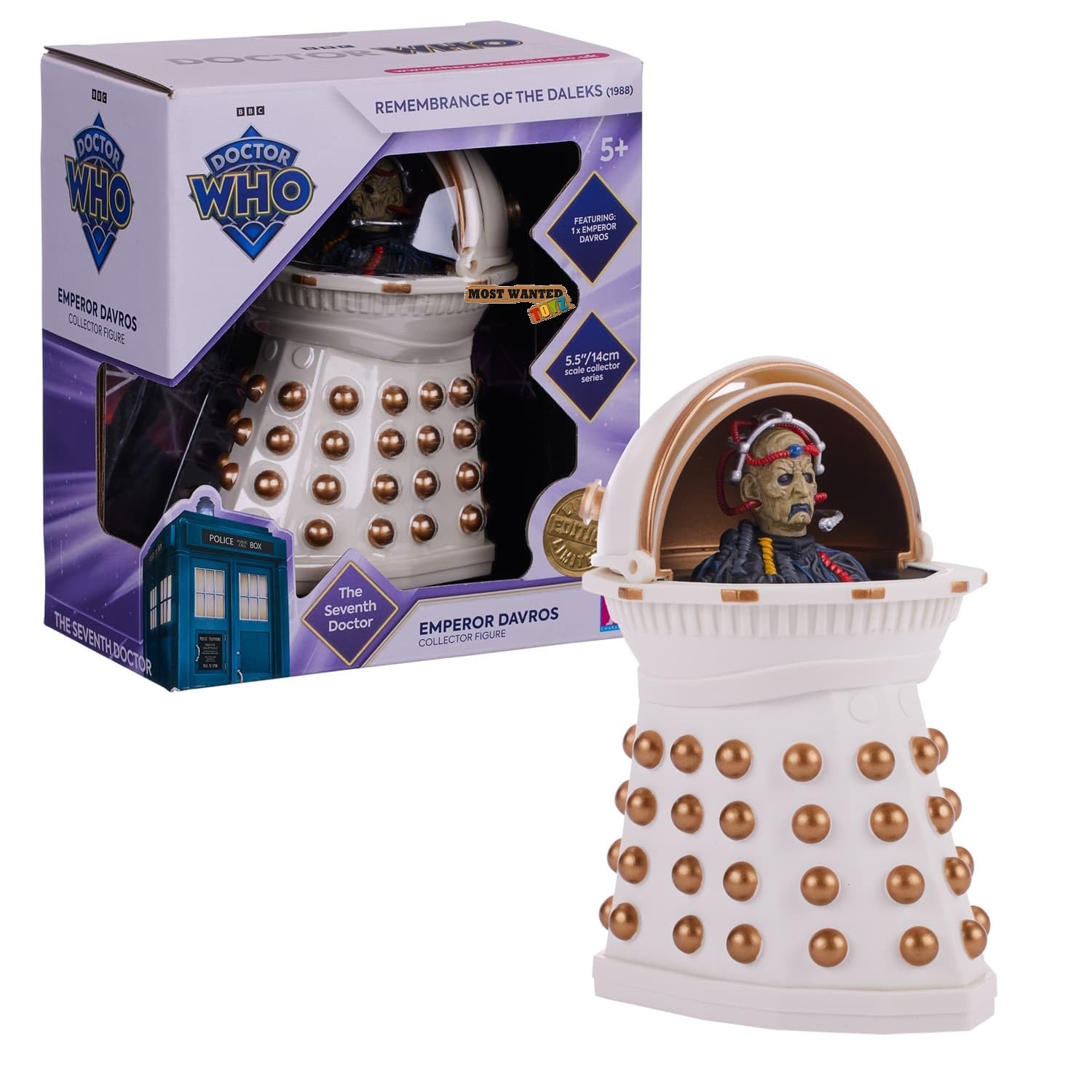 MWT LTD - Remembrance of the Daleks (1988) - Emperor Davros - #412115 - Limited Edition Collector Figure - 7th Dr Who - + Exclusive MWT TC