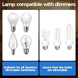Thyristor LED Dimmer Switch 5-200W AC200-240V Black Memory Function view 5