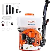 VEVOR Backpack Fogger Sprayer, 63CC 3HP Engine, Gas Powered Fogger Sprayer with 4 Gallon Tank, Powder and Liquid Mister Duster System for Effective Fleas Ticks Critters Control, Gardening &amp; Farming