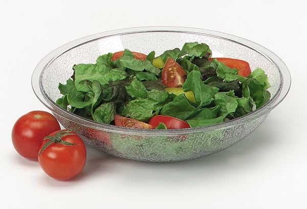 CARLISLE FOODSERVICE PRODUCTS 720607 ROUND PEBBLED SALAD SERVING BOWL, 19.2 OZ, CLEAR (PACK OF 12)