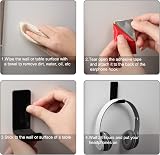 Weewooday 4 Piece Headphone Hanger Holder Desk Wall Mount Adhesive Acrylic Black view 4