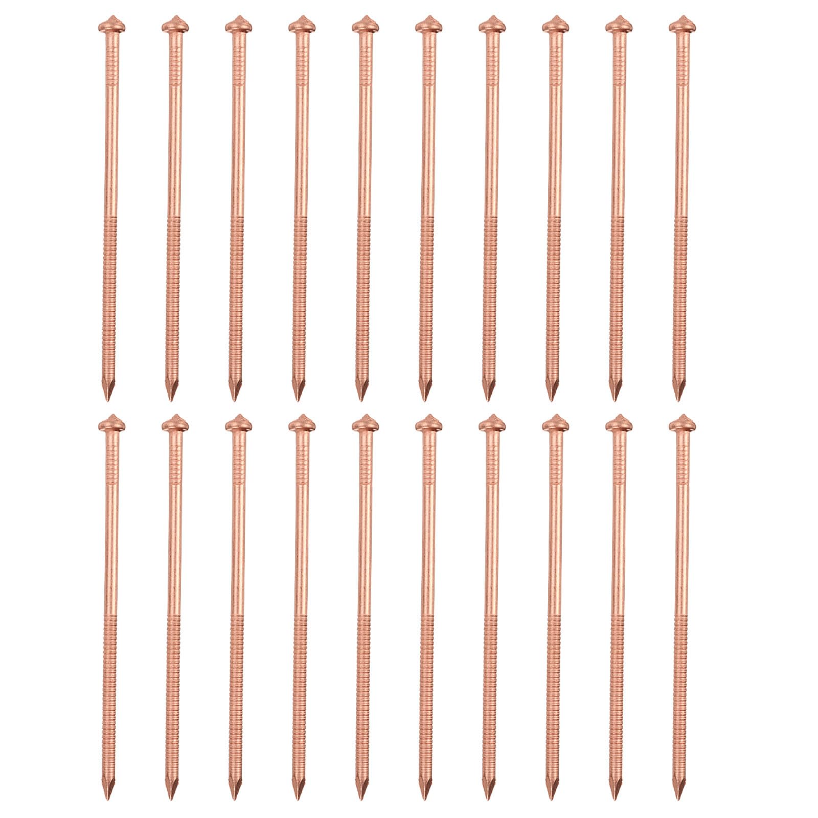 PATIKIL 100pcs CD Weld Pins, 80mm Insulation Weld Pins Stud Welder Pins Insulation Copper Nails Welding Nails for Repair Boat Self Locking Washer