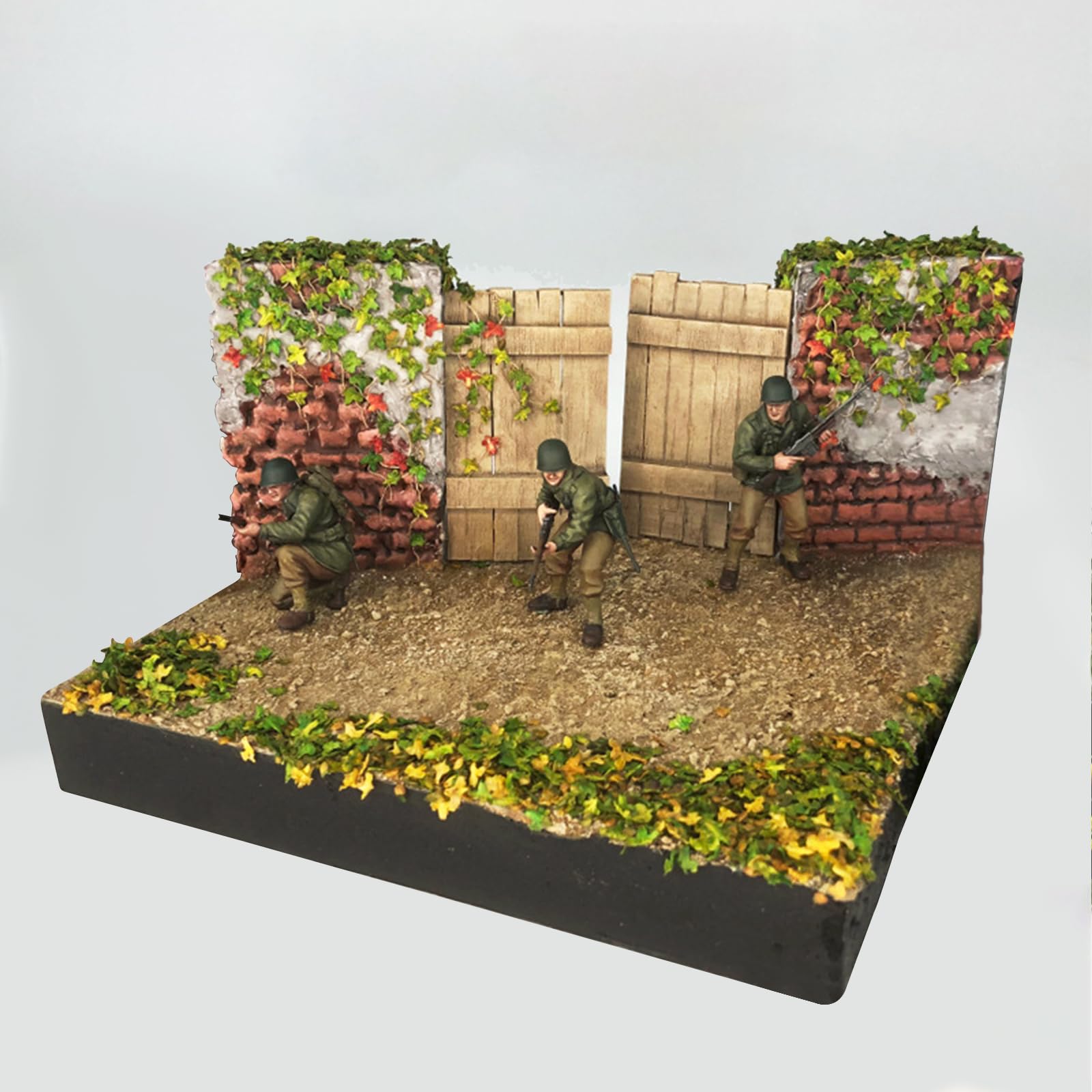 FOIMAS Realistic Miniature Leaves Simulation Leaves for DIY Model Railway Fairy Garden Diorama Scenery Landscape Layout,Pack of 4