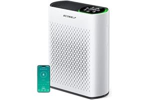 ECOSELF Powerful Air Purifiers for Home Air Purifier Up to 2400 Ft² with Smart WiFi Air Quality Monitor Sleep Mode, Air Purifier for Bedroom Large Room Office Living Room HAP602WF