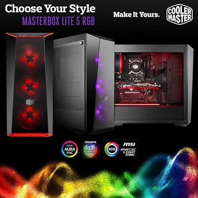 Resultado de imagen para fotos gabinete masterbox lite 5 rgb