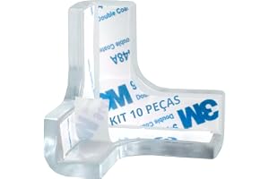 Vittak Kit 10 Protetor de Quina Silicone Transparente com Adesivo Cantoneira Móveis Mesa Rack Prateleira Proteção de Bebê e Idoso