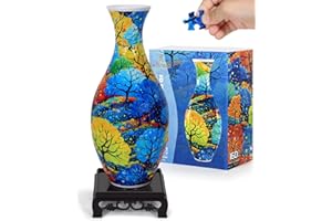 KOSTBAR 3D Puzzles for Adults, 160 Pieces 3D Puzzle Vase for Flowers, Unique Arts and Crafts for Adults, Unique Housewarning Gifts for Women & Men, Plastic Puzzle Vase for Home and Office Decor