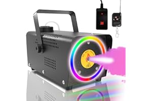 IMONE Fog Machine,Fog Machine Outdoor 48 Led Lights,Smoke Machine Party with Wireless Wired Remote,Portable Smoke Machine Fog Halloween Decorations,Halloween dj Stage Wedding Fog Machine
