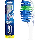 Oral-B Pro Health Fights Plaque &amp; Tartar, 2 Count Medium Manual Toothbrush Pack, Indicator Bristles, Plaque Fighter, Gentle on Teeth