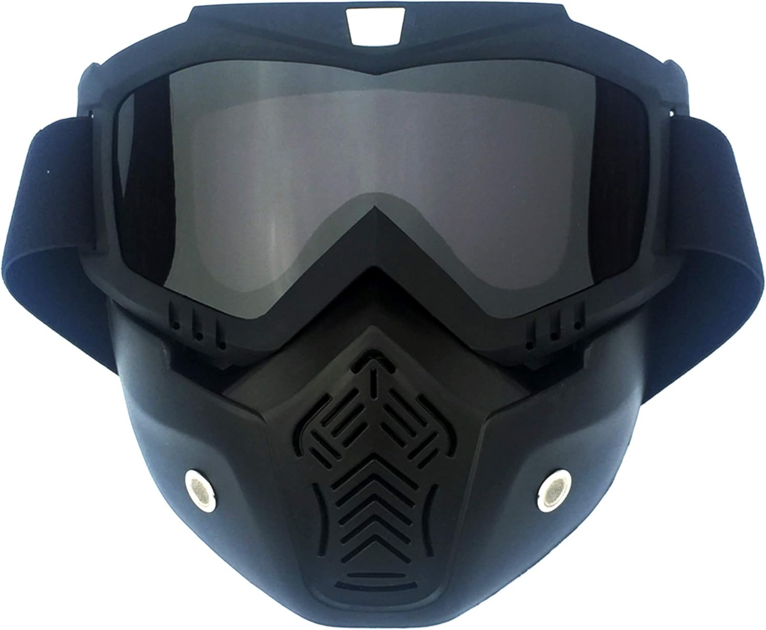 Anyoupin Motorcycle Goggles with Removable Mask Black Gray Lens : Clothing