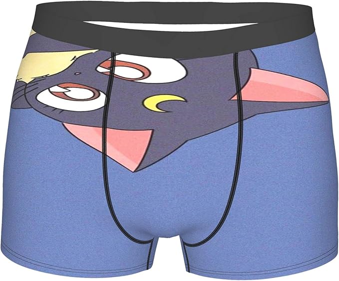 Mens Boxer Briefs ，Moon Girl Sai Lor Manga Shorts Anime Underwear Retro