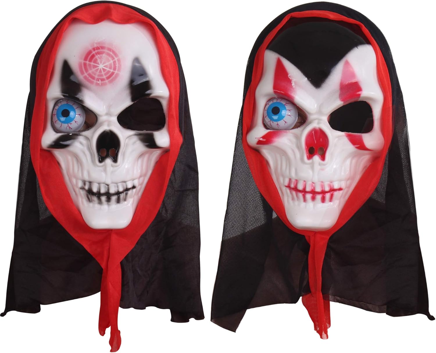 ZB Set of 2 Deluxe Novelty Halloween Masks Costume Party Props Latex