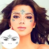 luoshaPUCY Festival Face Gems 3 Pcs Crystal Rhinestone Eyes Body Tattoo Sticker view 4