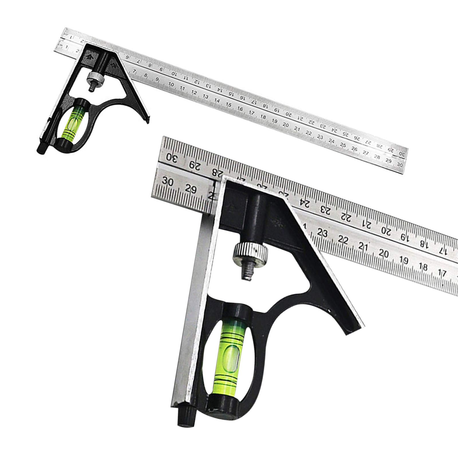XTVTX Combination Square, Protractor, Stainless Steel Combination Angle, Measuring Tools, Parallel Ruler for All Carpenter's Angle Measurements, Stop Ruler, Marking Tool for Wood