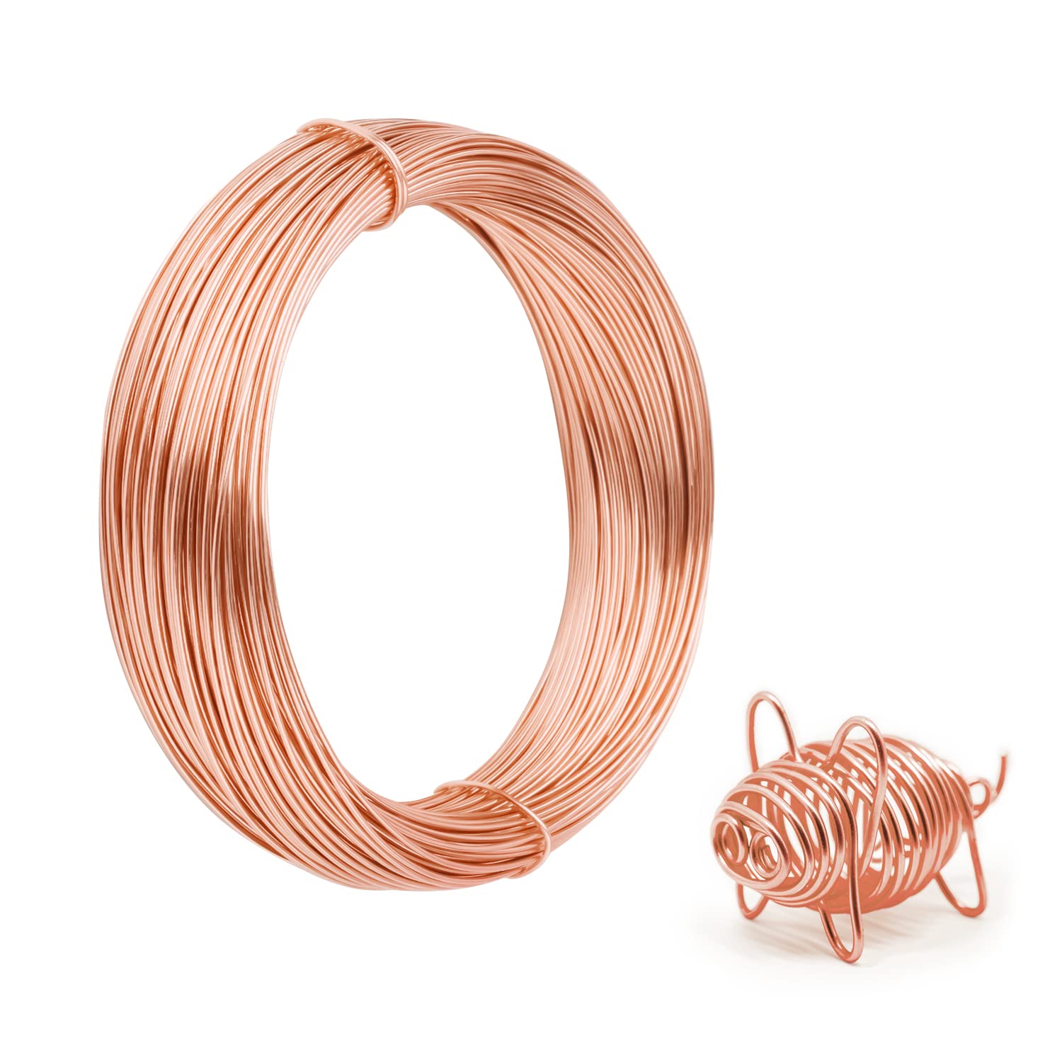 LUTER Metal Craft Wire, 164ft/ 50m 18 Gauge 1mm Aluminum Wire Flexible Bendable Crafting Wire for Gardening Sculpting Jewelry Making DIY Crafts (Copper)