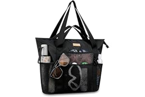 Lacdo Beach Bag for Women, Beach Tote Bag for Women, Waterproof Sandproof Foldable Pool Bag for Beach Vacation Pool Travel