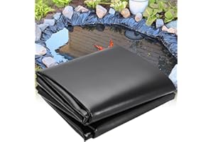 FROIDESENTE 7 x 10 FT Pond Liner, HDPE Pond Liners for Outdoor Ponds 20 Mil Easy Cutting Puncture Resistant Impermeable Pond Liners Skins for Koi Fish, Water Garden Waterfall Fountain Aquaculture Pond