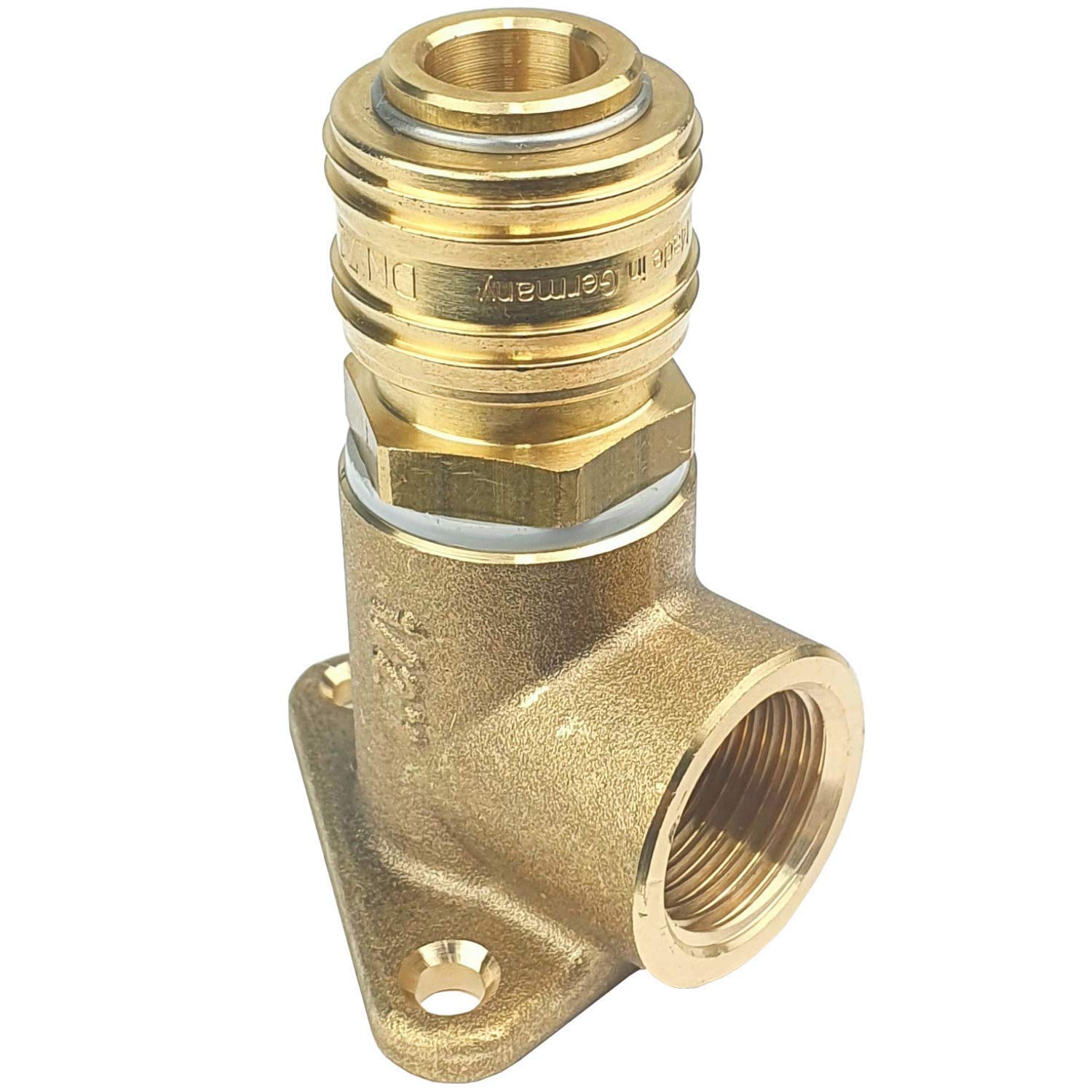 Compressed Air Distributor Wall Socket Brass with 1/2 Inch Input Thread and Coupling Sockets NW 7.2 Air Switch