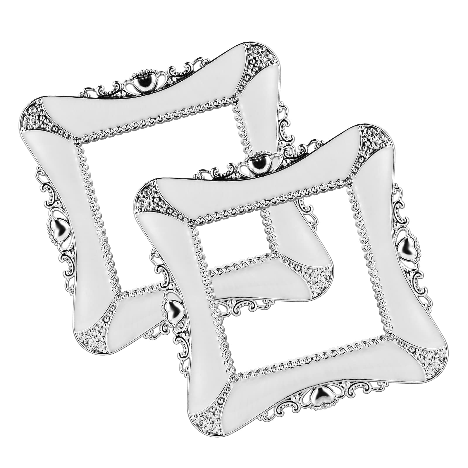 2PCS Silver Light Switch Cover Plate - Acrylic Switch Surround Stickers for Home Wall Decoration (9×9 CM)