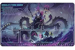 FROGIGO Lorcana Playmats with Mat Bag & Stitched Edge, Ursula’s Return Playmat Layout, Collectible Card Game Mat for Competiton or Casual Play - USL1