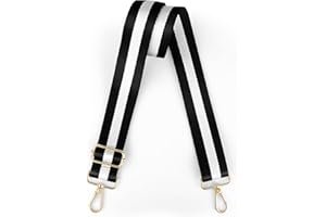 OTCO Purse Straps Replacement Crossbody Straps For Purses,Black And White Wide Shoulder Strap For Bags,Guitar Straps For Handbags,Nylon Backpack Replacement Straps Luggage Straps For Women