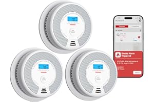 X-Sense Smart Smoke Detector Carbon Monoxide Detector Combo with Replaceable Battery, Wi-Fi Smoke and Carbon Monoxide Detector with Real-Time App Notifications, SC07-WX, 3-Pack