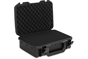 TORIBIO Waterproof Hard Carrying Case,Shockproof Storage Box with Customizable Foam,11inch Portable Protective Tool Box for Microphone,Recorder,Electronics,Tools,Cameras,Equipment and More