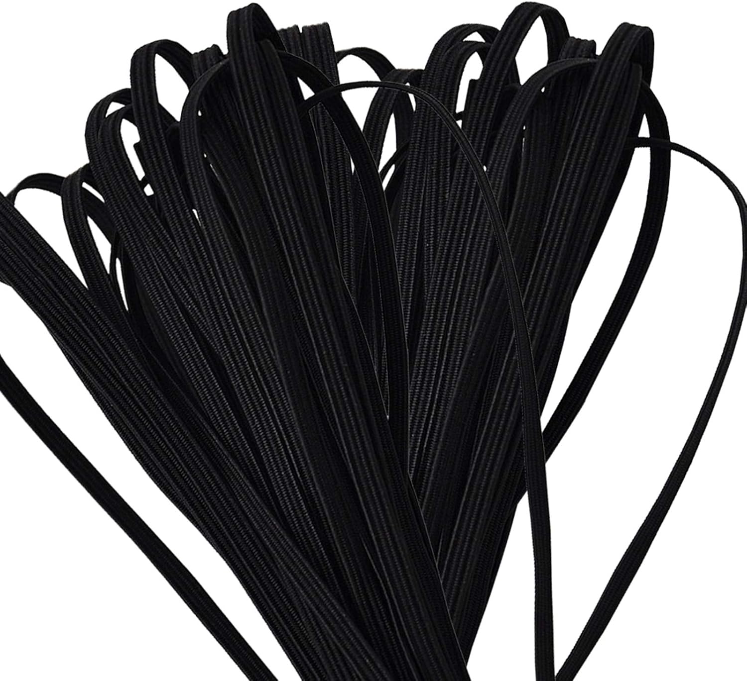 Urhome 3mm Bande Plate Élastique | Elastique Couture Tissu Rubans Extensible Pour Artisanat à Coudre En Tricot Bricolage Loisir Créatif Vêtements | 5 Mètres De Long Et Orange