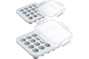 Souper Cubes MyMilk Baby Food Freezer Tray With Lid - 1/2 Oz Silicone Breast Milk Freezer Tray - Perfect Storage Container for Baby Food, Purees, and Breast Milk - Gray