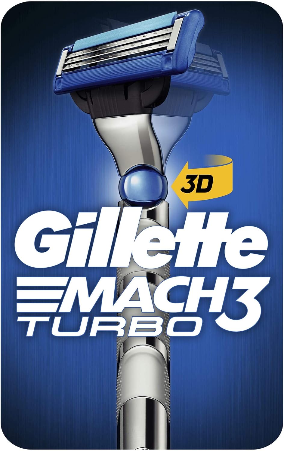 Gillette Mach3 Turbo Men's Razor + 1 Razor Blade Refill, 3D Motion To Fit The Contours Of One's Face
