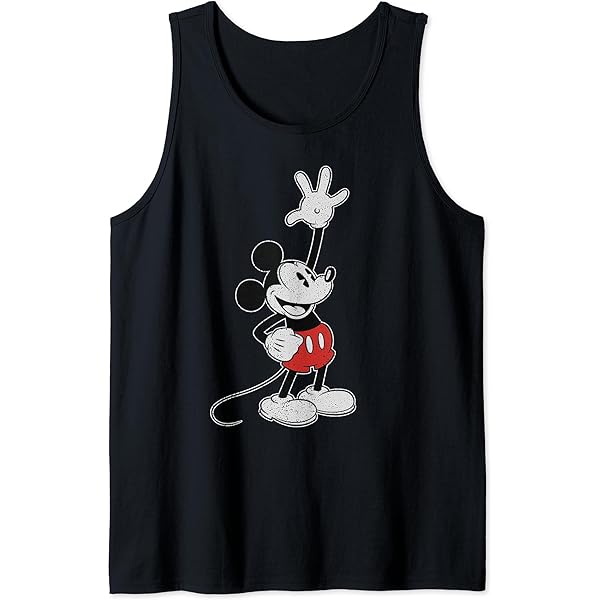 トップス mickey tank tops Disney Mickey & Minnie Mouse Black and White Juniors Girls