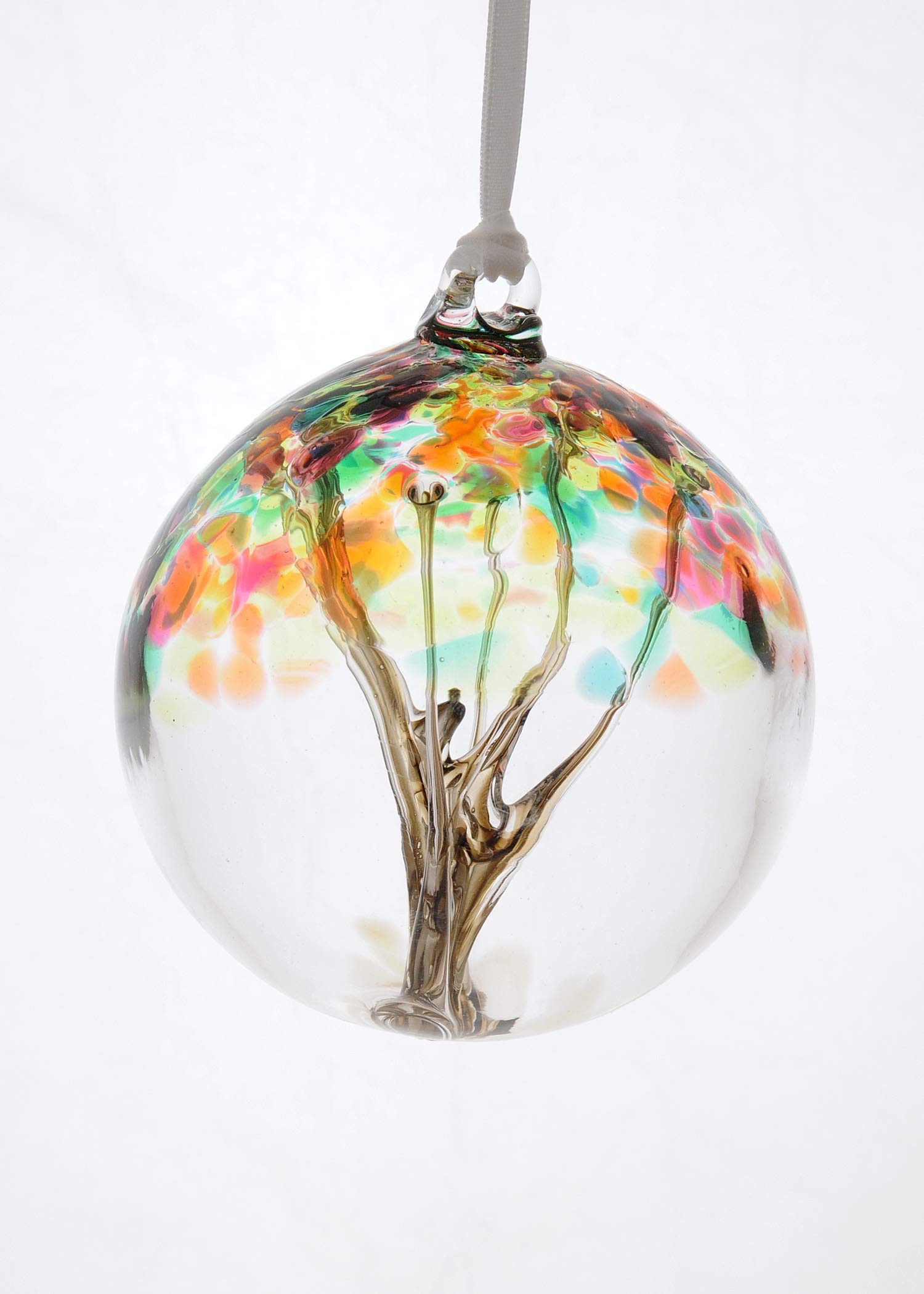 D&J Glassware Summer Tree of Life Small Glass Friendship Ball