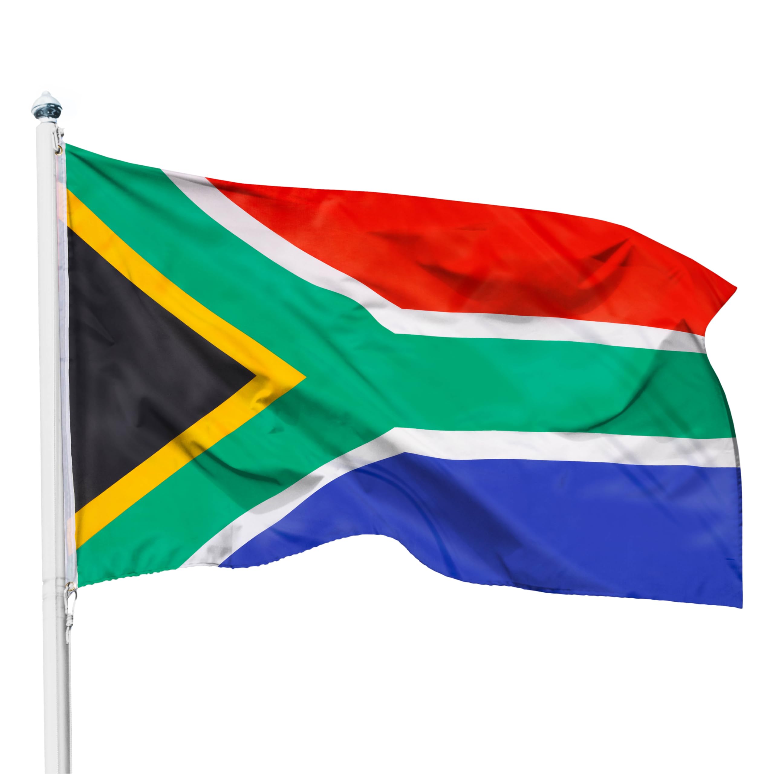 PHENO FLAGS South Africa flag - South African flag 90 x 150 cm with brass eyelets - durable flag for flagpole - 100% polyester
