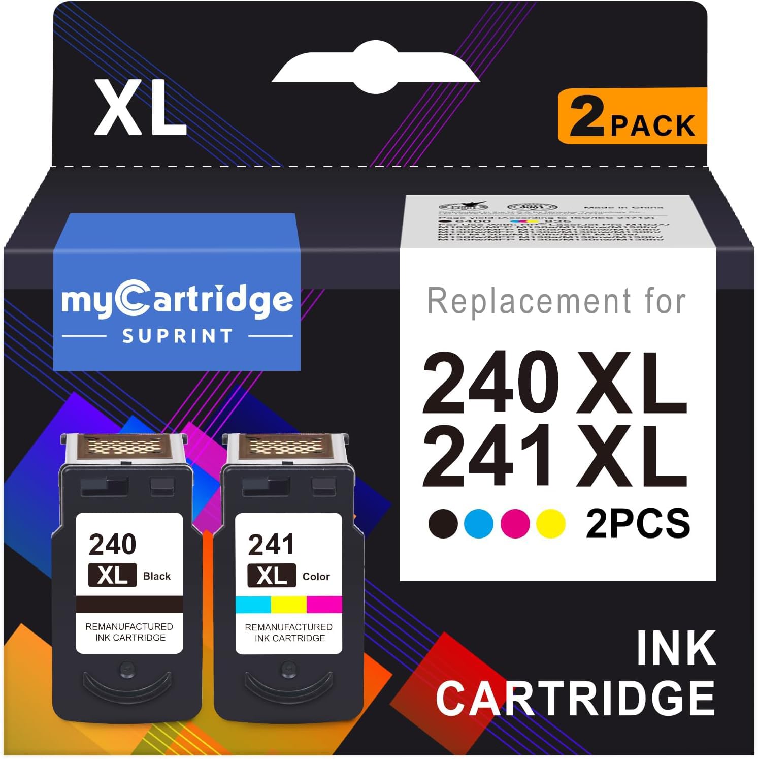 PG-240 XL/CL-241 XL Ink Cartridges Replacement for
